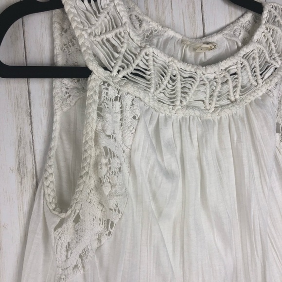 Meadow Rue white crochet tank top - Picture 4 of 5